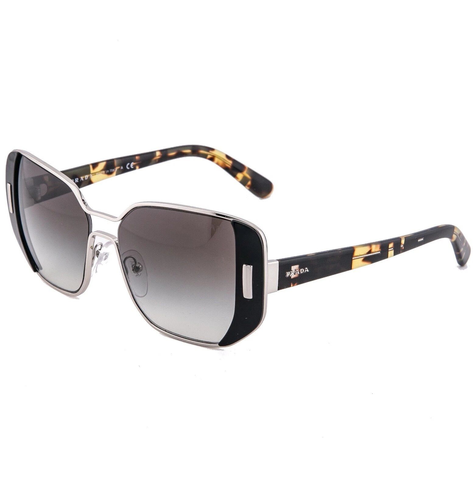 Prada PRADA PR59SS MOD 59S Geometric Black Silver Sunglasses Size ONE SIZE - 3 Thumbnail
