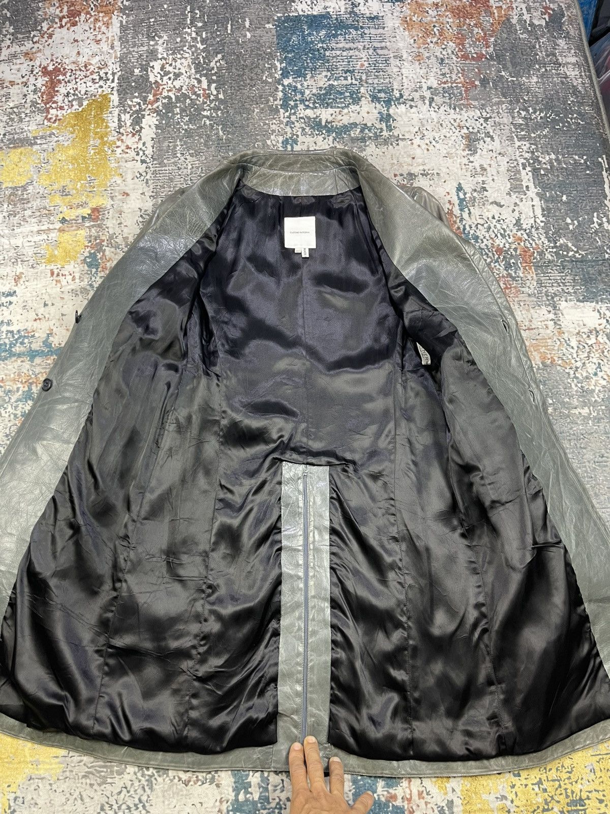 Costume National CoSTUME National Distressed Leather Trench Coat Size S / US 4 / IT 40 - 10 Thumbnail