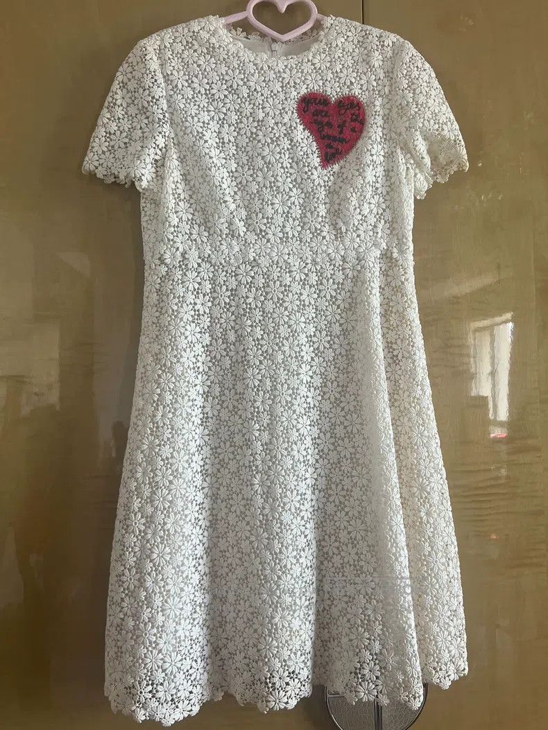 Valentino Valentino White lace dress Size L / US 10 / IT 46 - 1 Thumbnail