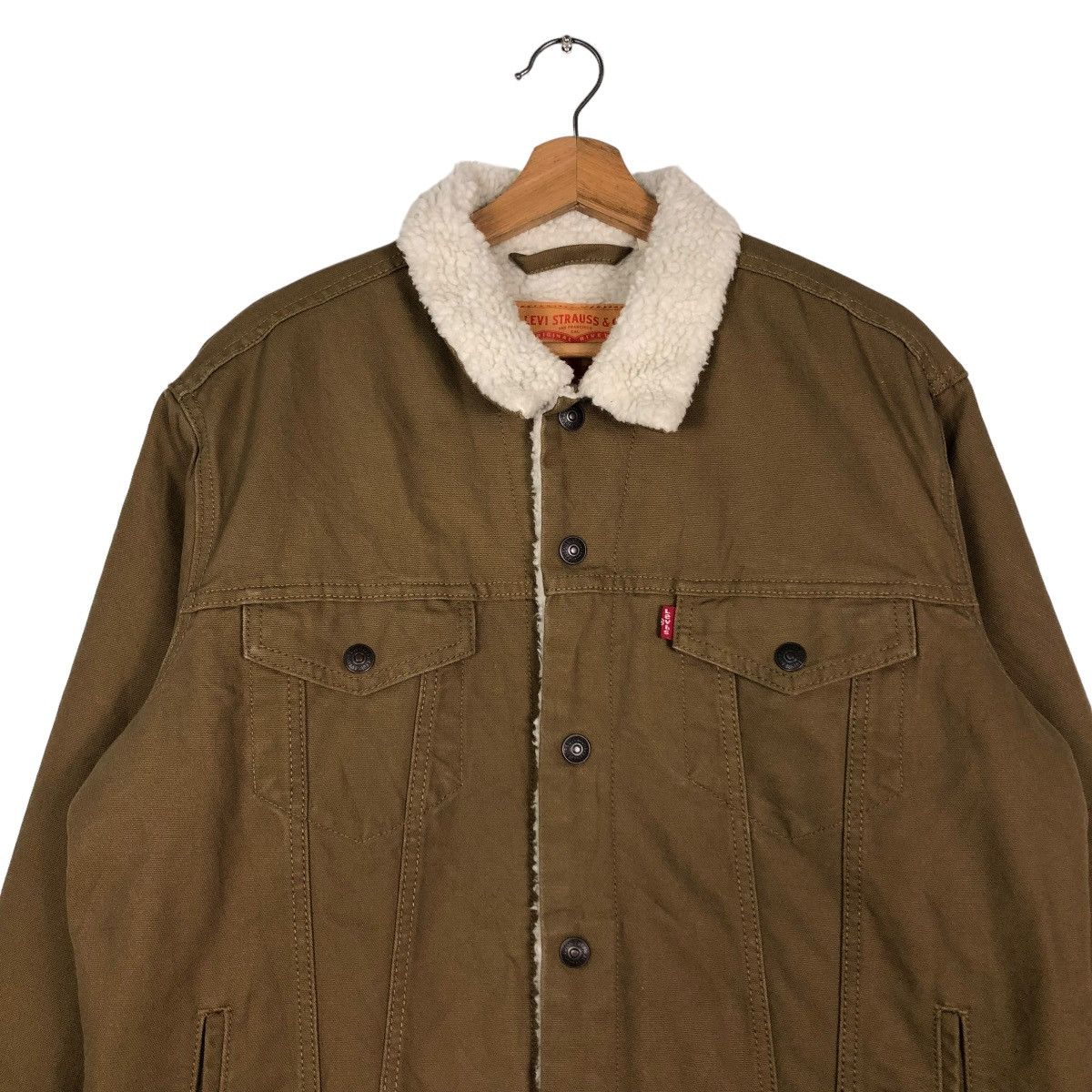 Levi's 🔥VINTAGE BIKER JACKET SHERPA LINING LEVI’S MULTI POCKETS Size US M / EU 48-50 / 2 - 3 Thumbnail