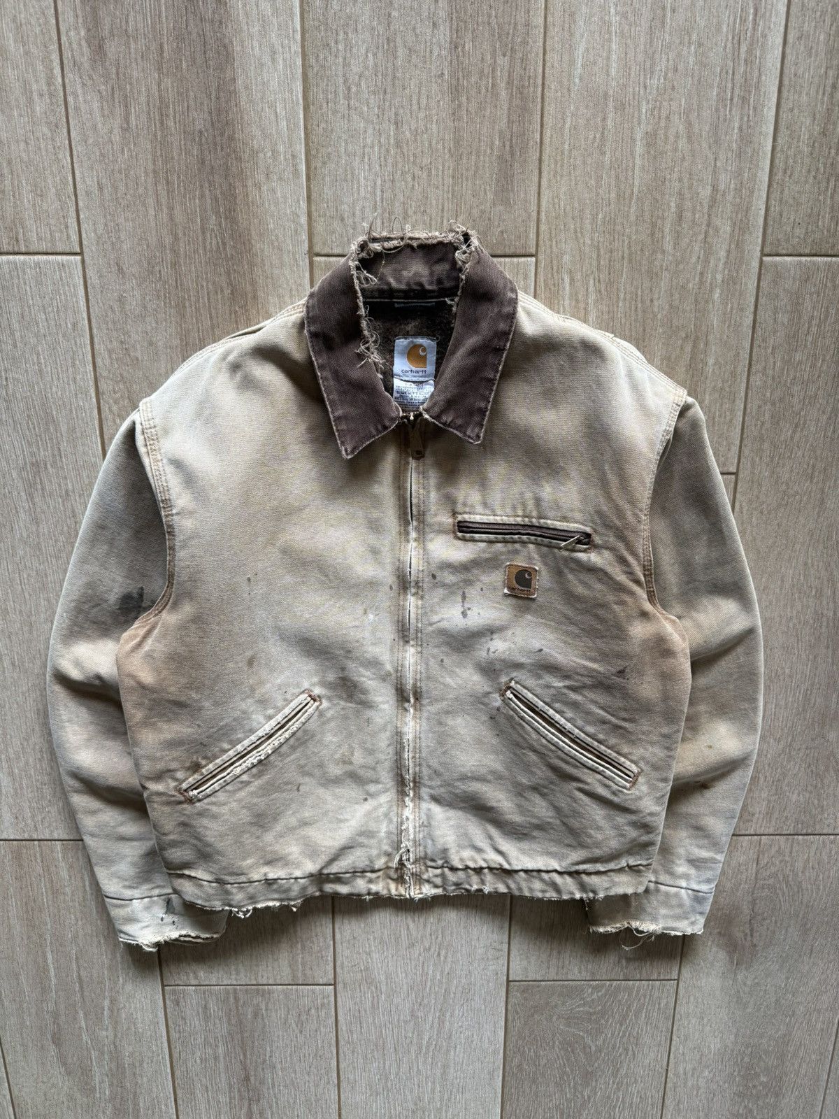 Carhartt 06s Destroyed Carhartt J97 BRN Detroit Jacket Size US L / EU 52-54 / 3 - 8 Thumbnail