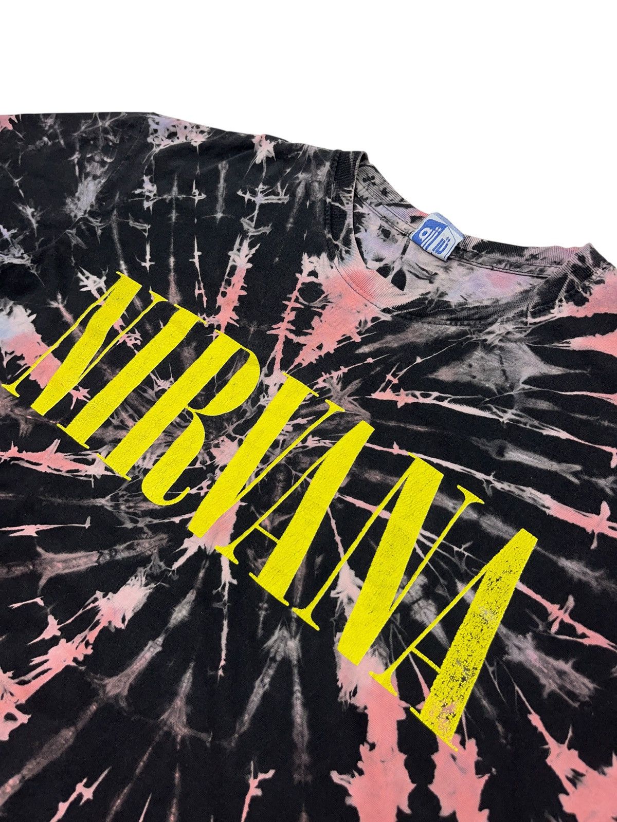 Nirvana Vintage 00s Nirvana Logo Tie Dye T-shirt Cobain Soundgarden Size US L / EU 52-54 / 3 - 3 Thumbnail
