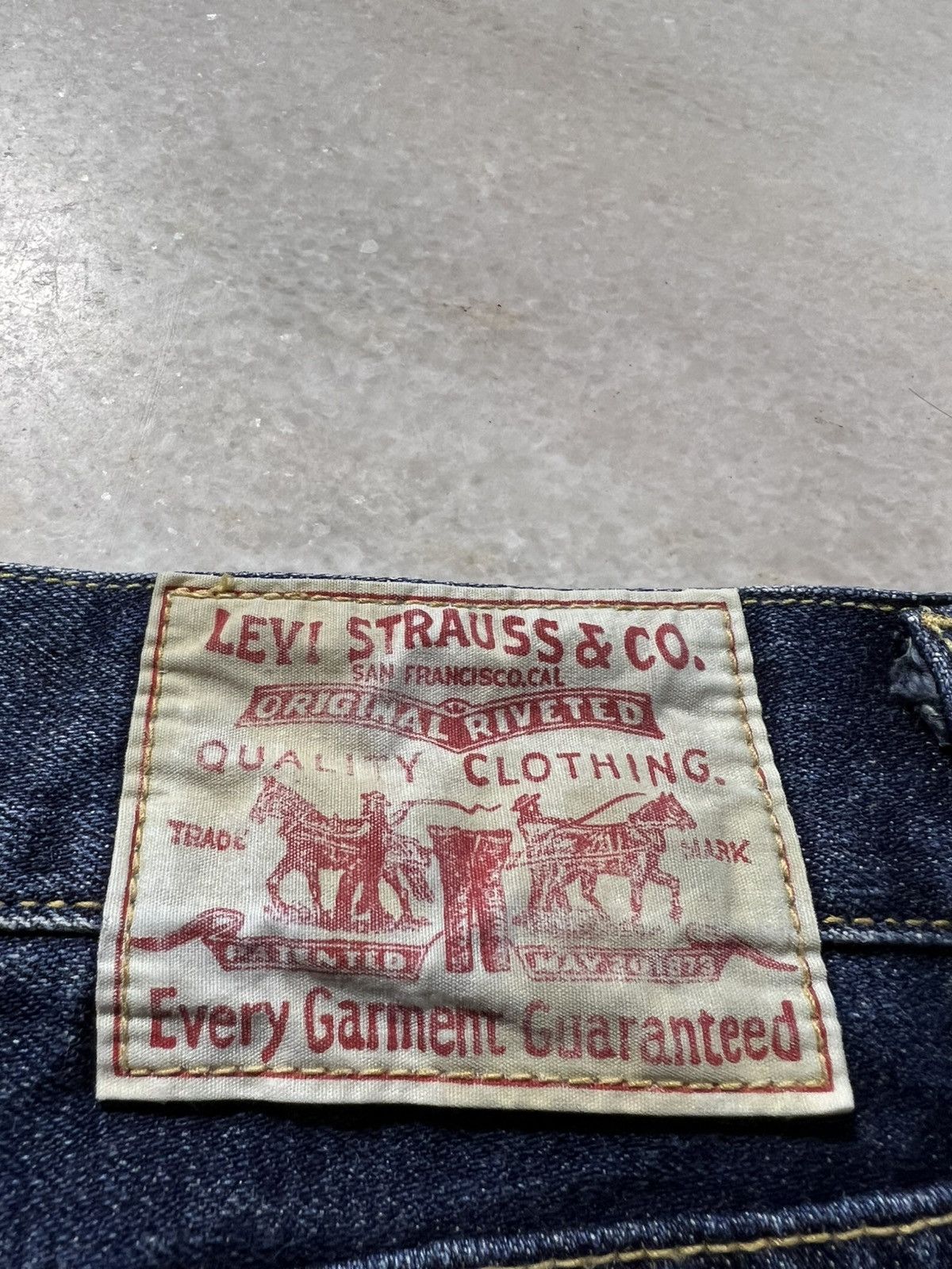 Levi's × Levi's Vintage Clothing 💥Baggy💥Vintage 90’s-00 Levis Lpc Distress Jeans Very Rare Size US 28 / EU 44 - 15 Thumbnail