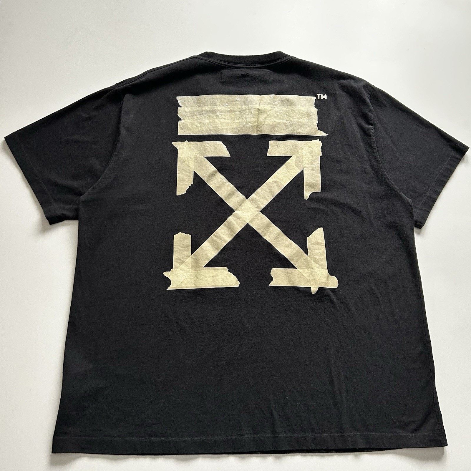 Off-White Off-White T Shirt XL Black Tape Arrows Graphic Virgil Abloh Size US XL / EU 56 / 4 - 3 Thumbnail