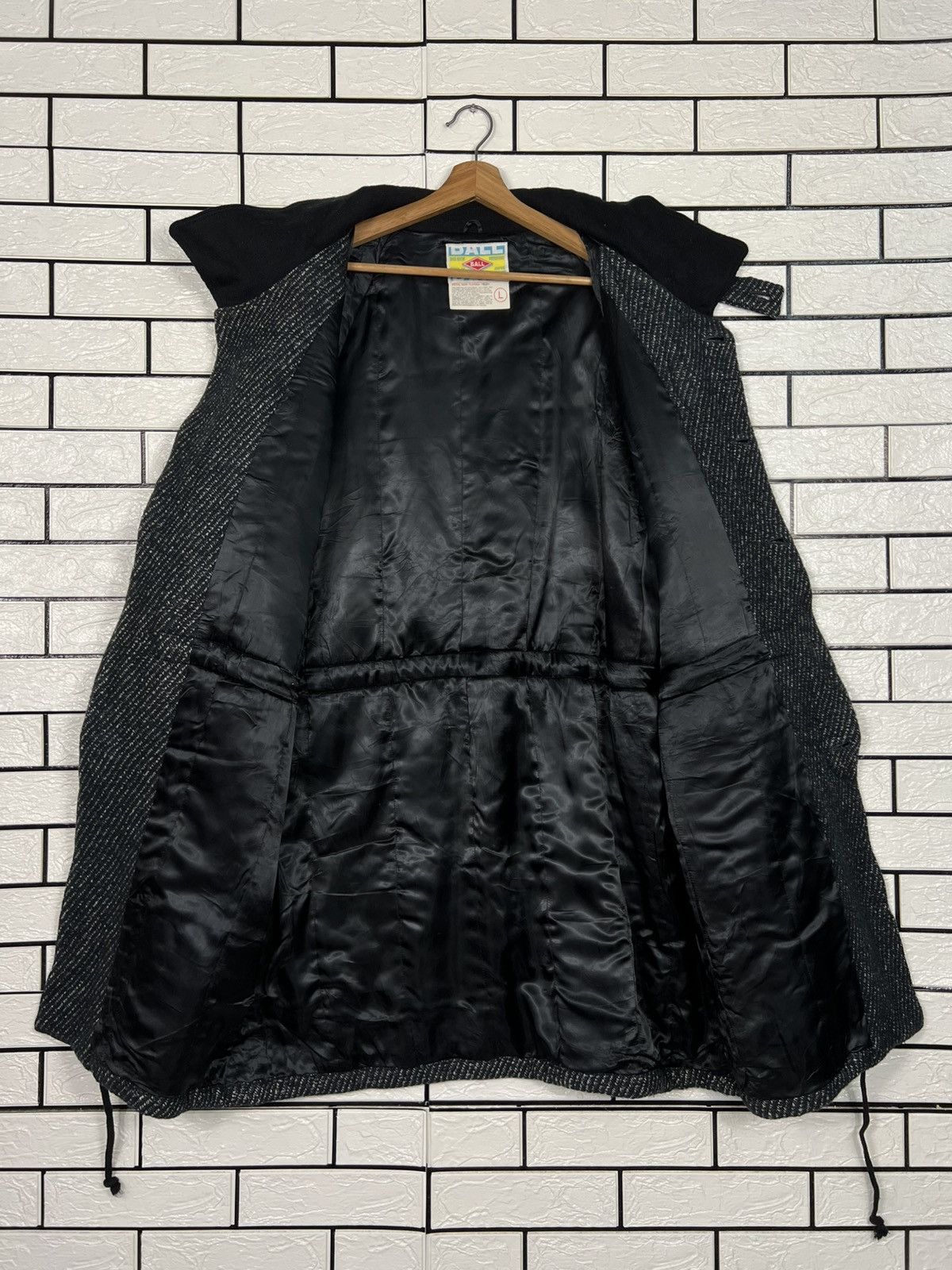 Japanese Brand BALL Special Worn Clothing Wool Long Coat Jacket #4134-C188 Size US L / EU 52-54 / 3 - 12 Thumbnail