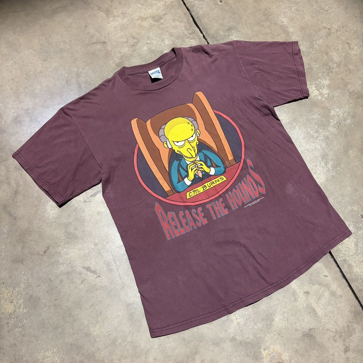 The Simpsons Vintage The Simpson Mr Burns T shirt Release the Hounds 90s Size US XL / EU 56 / 4 - 2 Thumbnail