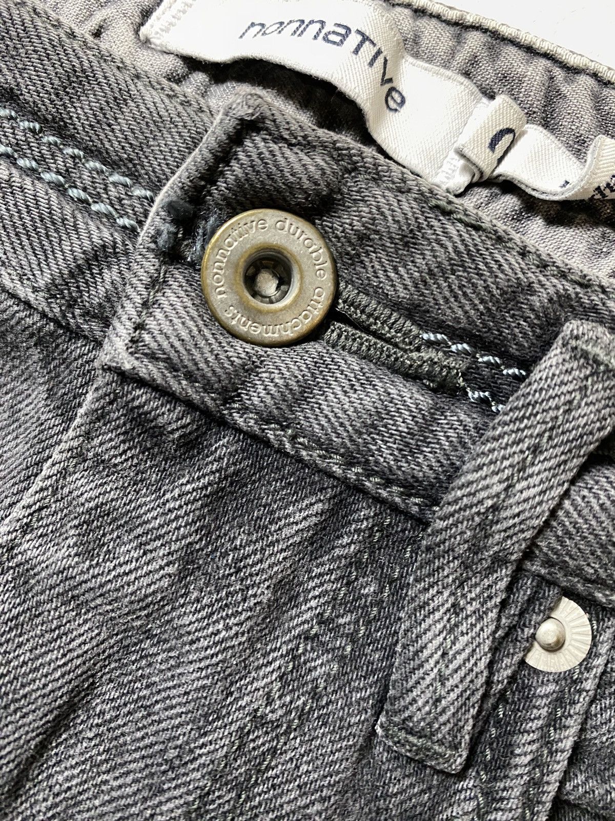 Japanese Brand Nonnative selvedge Japan black skinny biker jeans Size US 30 / EU 46 - 5 Thumbnail