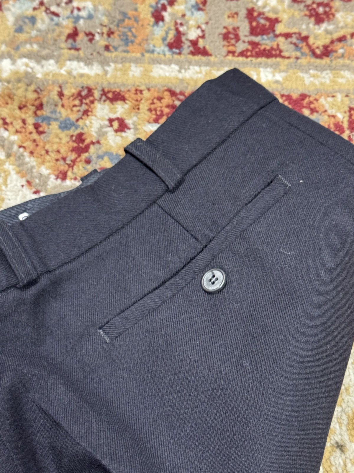 Vintage 1980s Wool Suit Pants Baggy Trousers Blend Balenciaga Rick Size US 36 / EU 52 - 5 Thumbnail