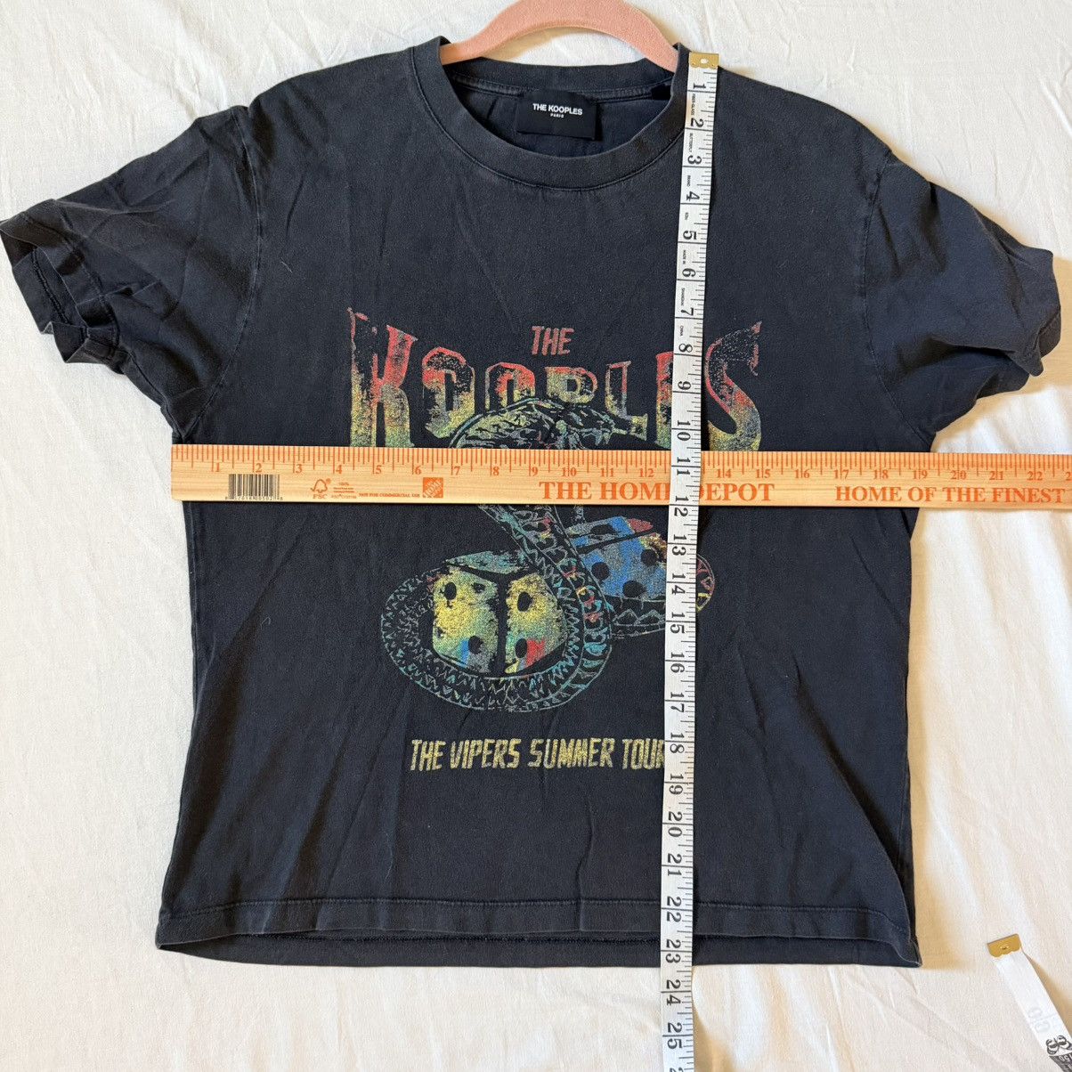 The Kooples The Kooples Vipers Tour Graphic Tee Black Distressed Size S / US 4 / IT 40 - 7 Thumbnail