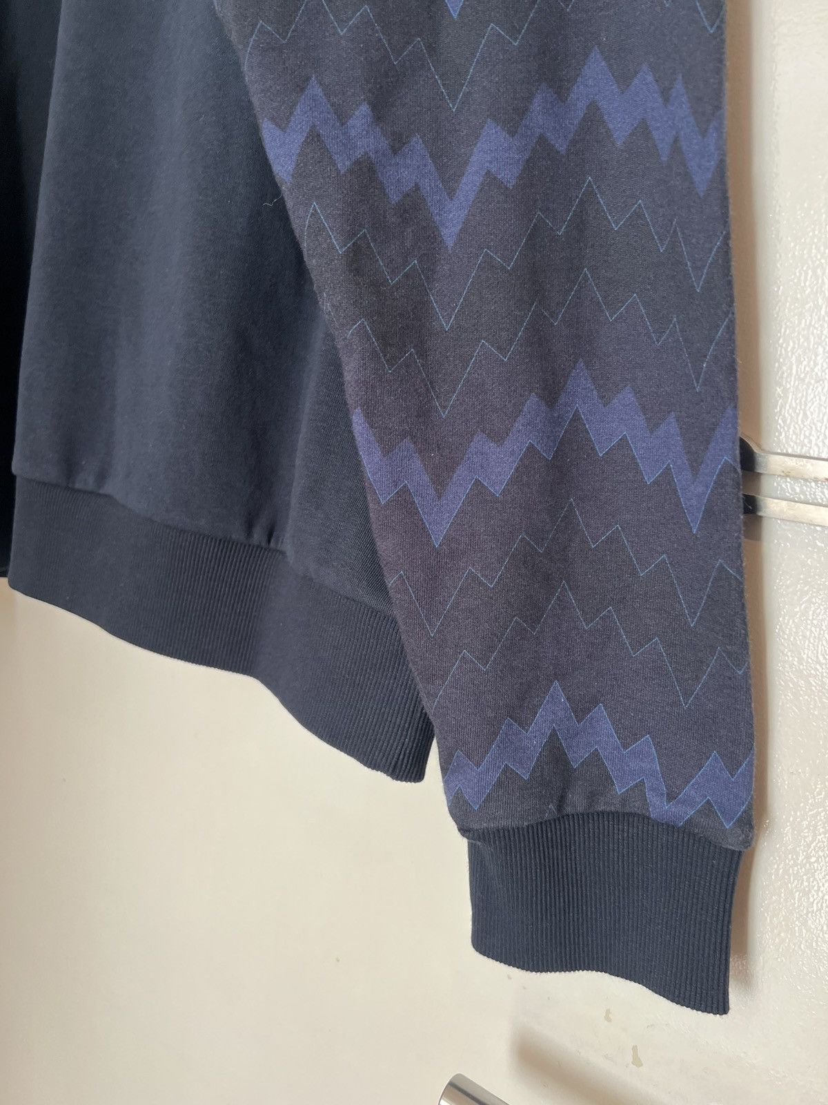 Missoni Missoni Men's Zig Zag Pattern Zip Hoodie Navy Blue X-Large Size US XL / EU 56 / 4 - 15 Thumbnail