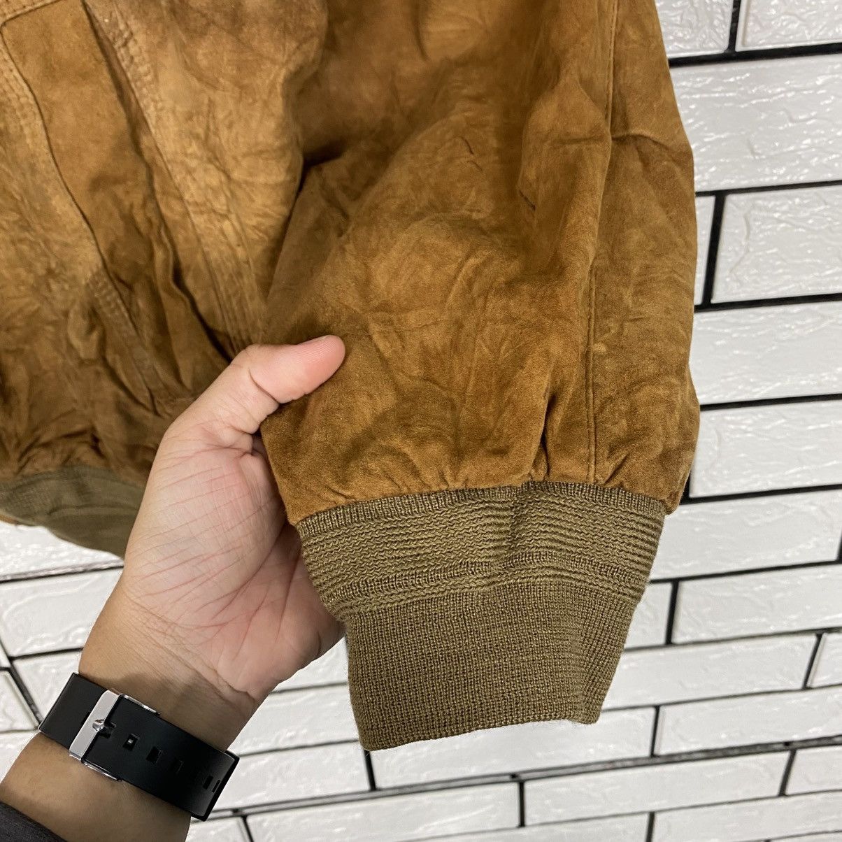 Japanese Brand 📌Vintage Genuine Leather Bomber Jacket Unbrand Issey Miyake Size US M / EU 48-50 / 2 - 17 Thumbnail