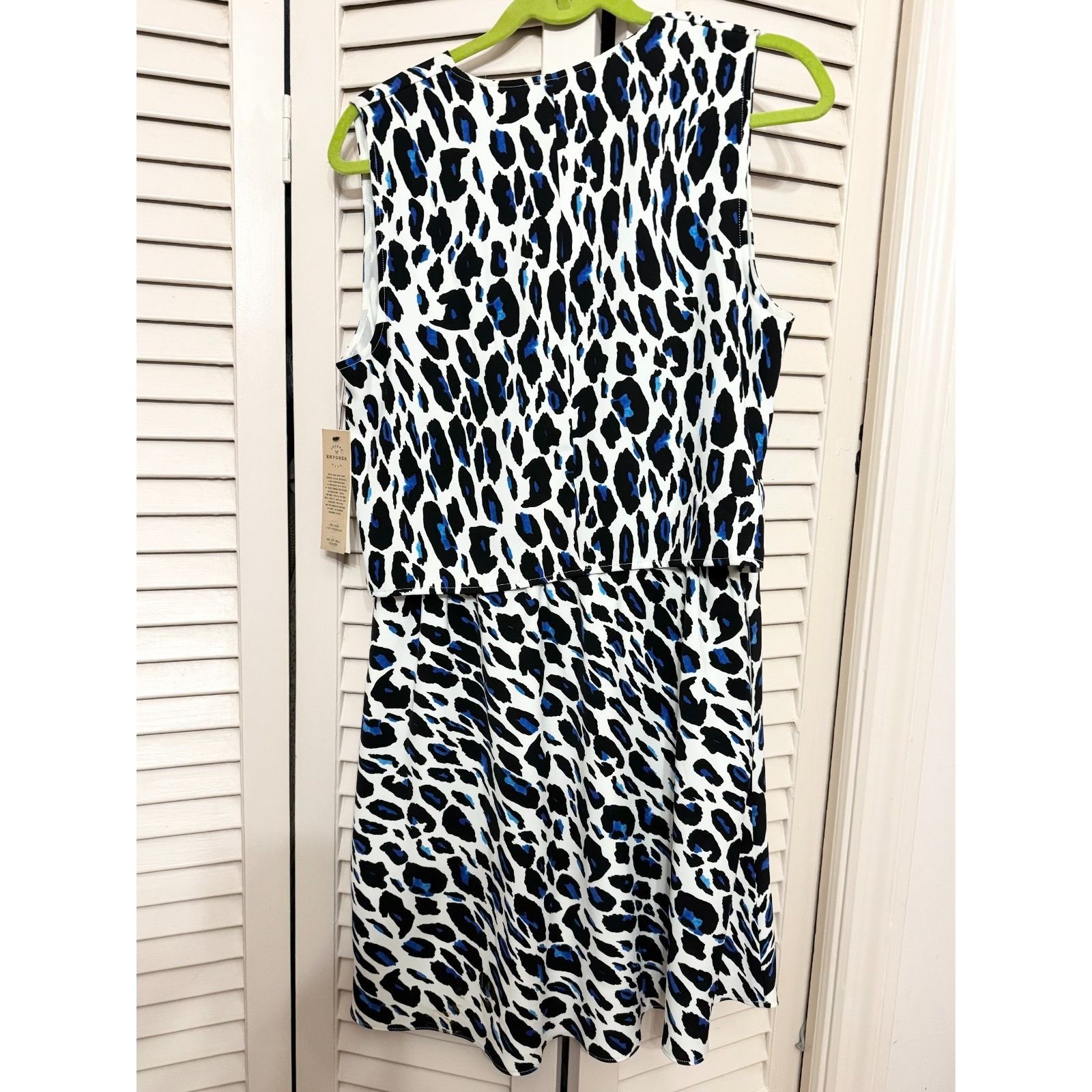 Other NWT Cooper & Ella Blue Leopard Cheetah Animal Print Dress L Size L / US 10 / IT 46 - 10 Thumbnail