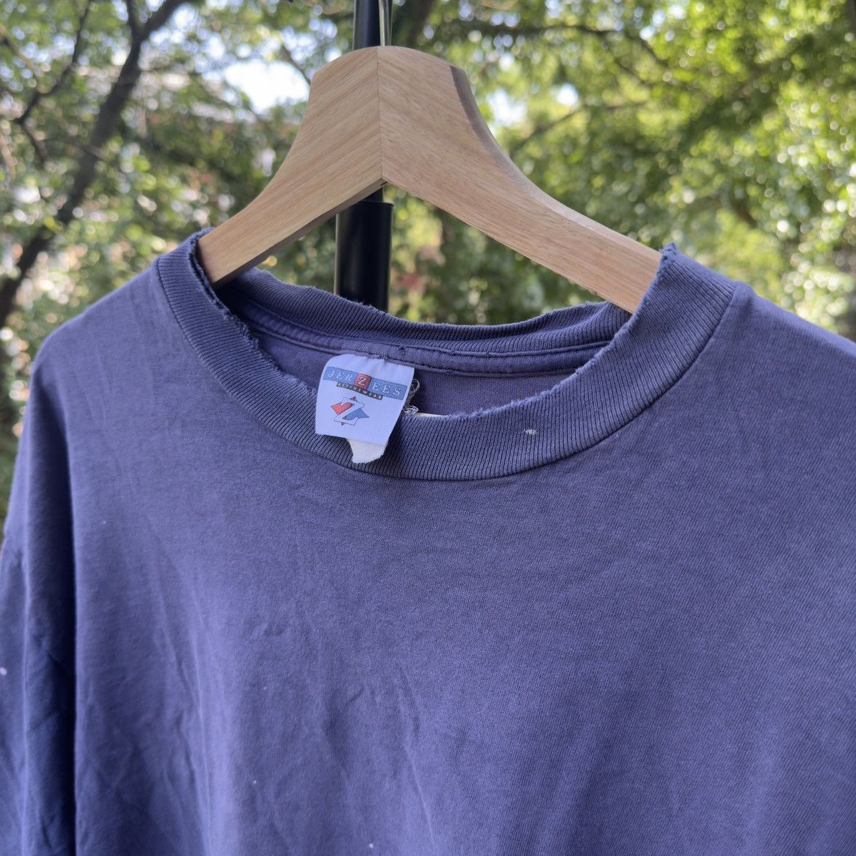 Vintage Thrashed Faded Distressed Blue Shirt ERD Grunge Chrome Size US XL / EU 56 / 4 - 5 Thumbnail
