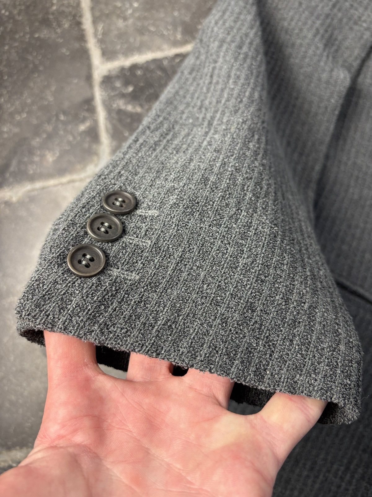 Emporio Armani 1996 Emporio Armani Jacket 90s Vintage Armani Textured Wool Size 50R - 15 Thumbnail