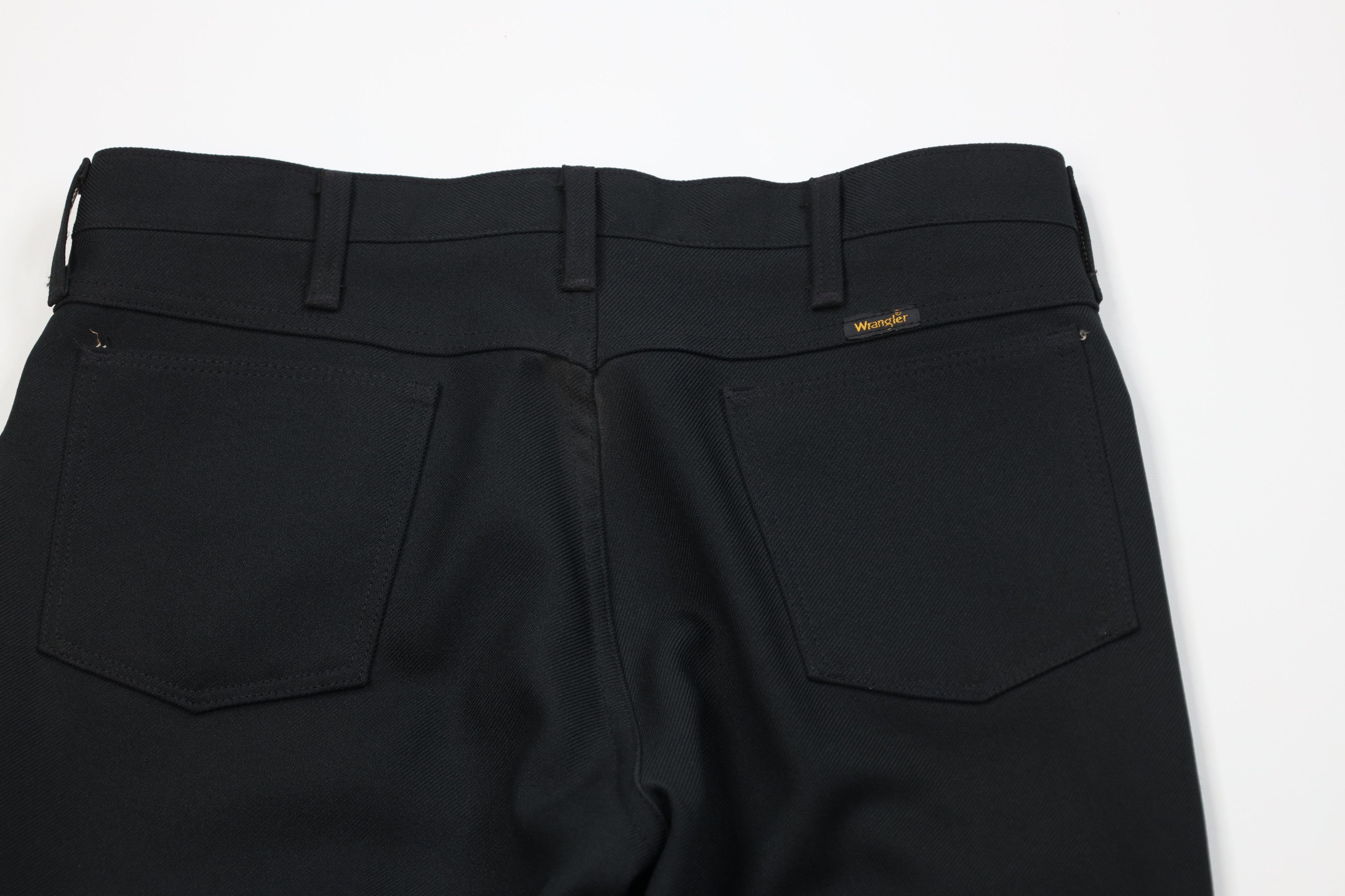 Wrangler Vintage 70s Wrangler Flared Wide Leg Chino Pants Black USA Size US 34 / EU 50 - 9 Thumbnail