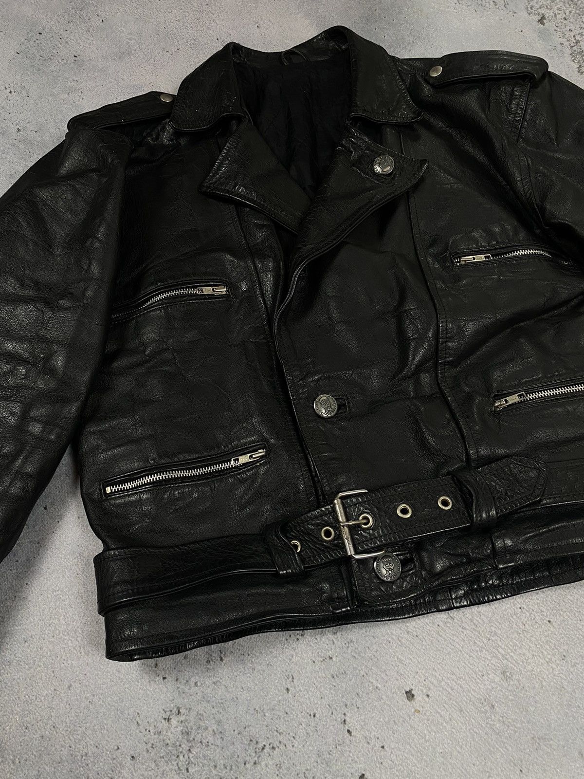 Vintage Nice leather jacket vintage 00s motorcycle jacket Size US L / EU 52-54 / 3 - 2 Thumbnail