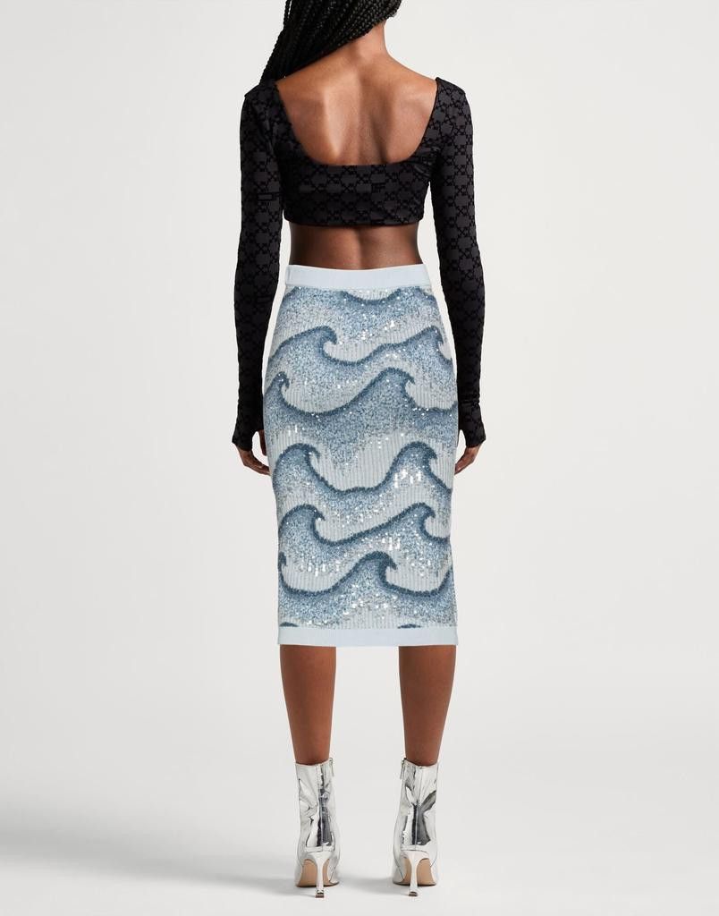 Amiri o1s1wg110525 Midi Skirt in Blue Size 27" / US 4 / IT 40 - 3 Thumbnail
