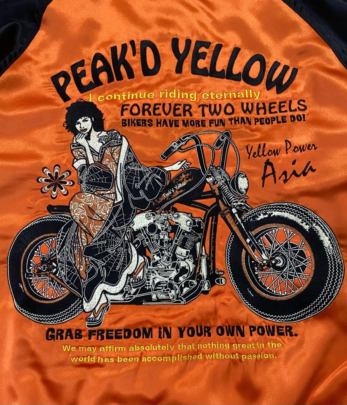 Japanese Brand Peakd Yellow Speed Junkie Reversible Souvenir Jacket Size US L / EU 52-54 / 3 - 12 Thumbnail