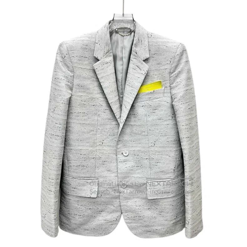 Louis Vuitton Louis Vuitton Off-white marbled lapel single-breasted long Size US S / EU 44-46 / 1 - 1 Thumbnail