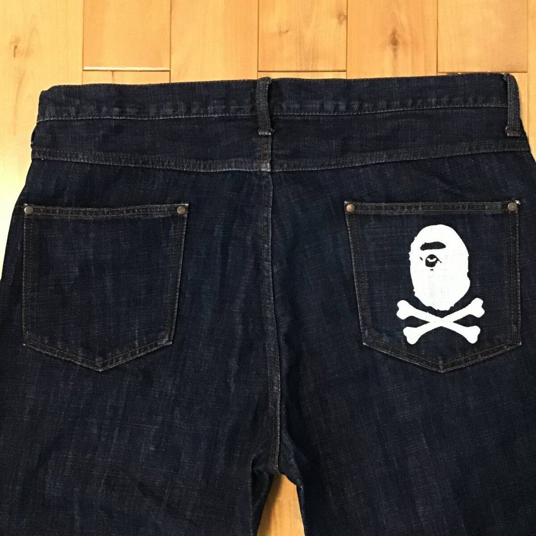 Bape ☠️Pirate Store limited☠️ BAPE CROSS BORN Denim Shorts ★size XL Size US 36 / EU 52 - 3 Thumbnail