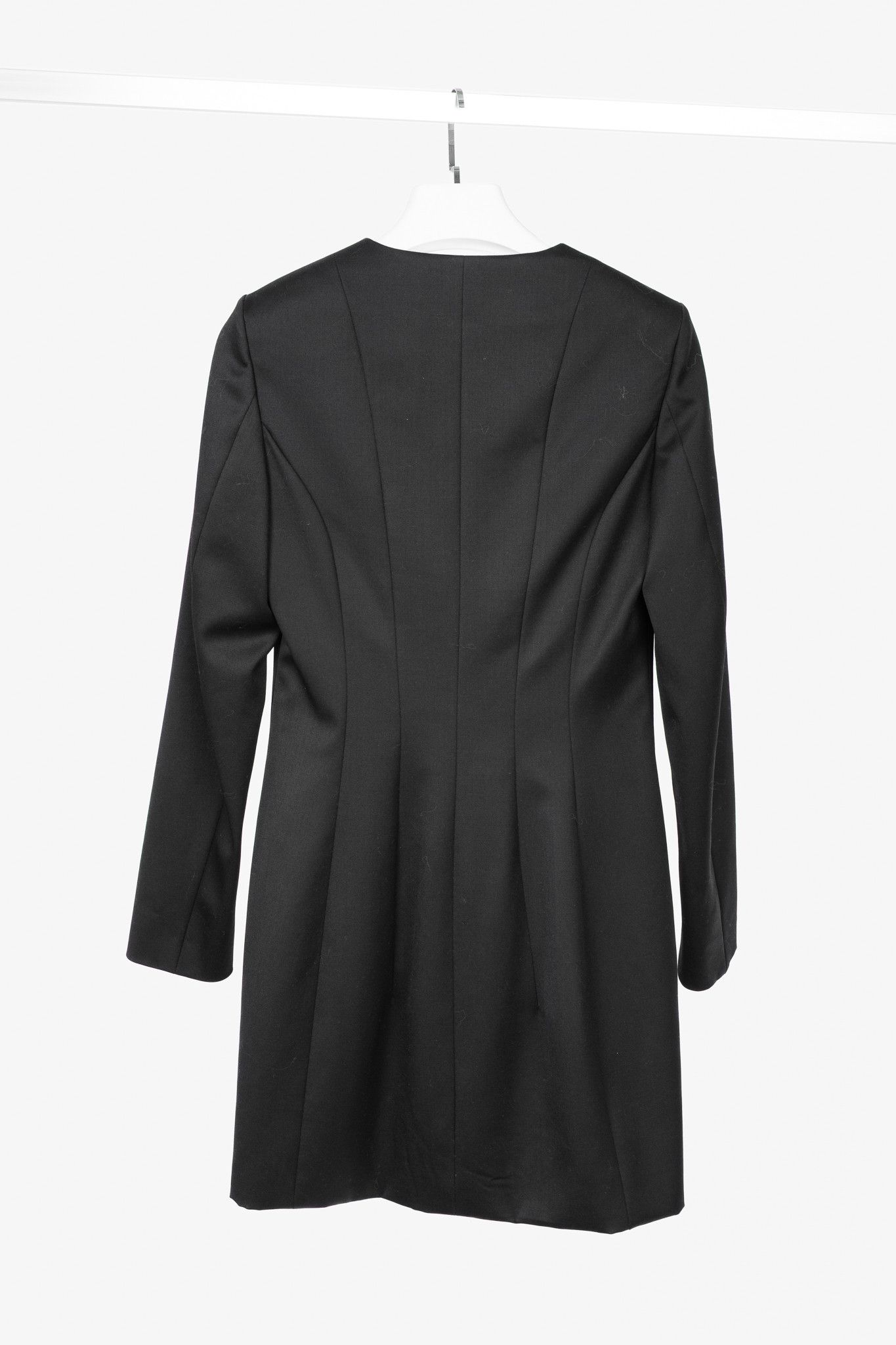 Yves Saint Laurent Yves Saint Laurent SS12 Black Wool Open-Front Blazer Size L / US 10 / IT 46 - 2 Thumbnail