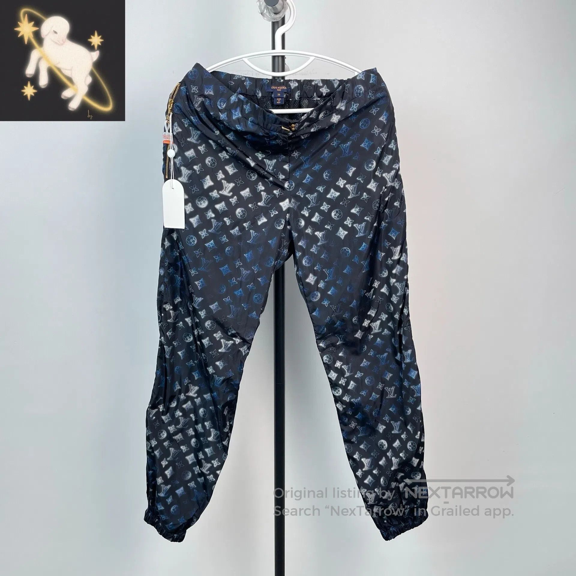 Louis Vuitton Louis Vuitton Color-changing gray-blue printed LOGO old pa Size US 36 / EU 52 - 1 Thumbnail