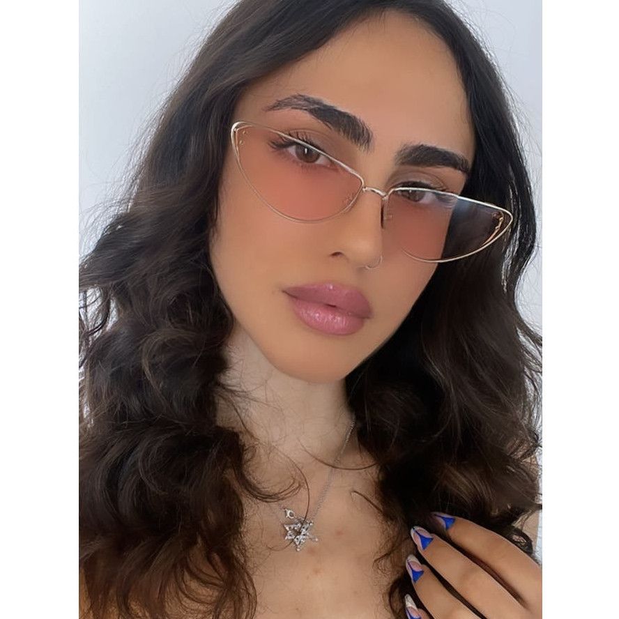 image of New Dior MissDior B1U Cat Eye Sunglasses In Gold Pink, Women's