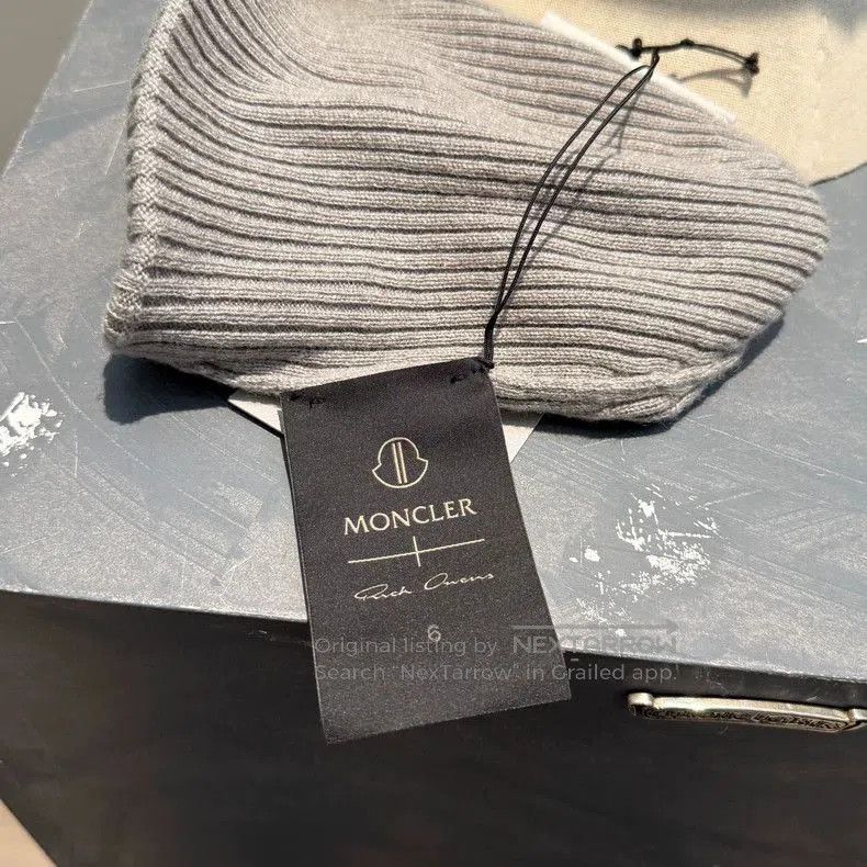 Rick Owens Rick Owens Moncler Logo Embroidered Cold Hat. Size ONE SIZE - 5 Thumbnail