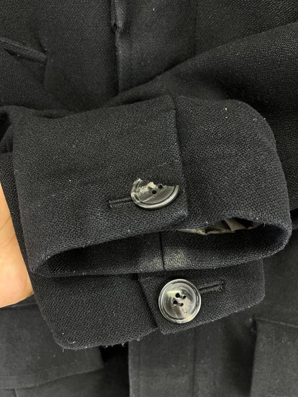 Issey Miyake Vintage Issey Miyake Zucca Trashed Black Wool Jacket Size L / US 10 / IT 46 - 12 Thumbnail
