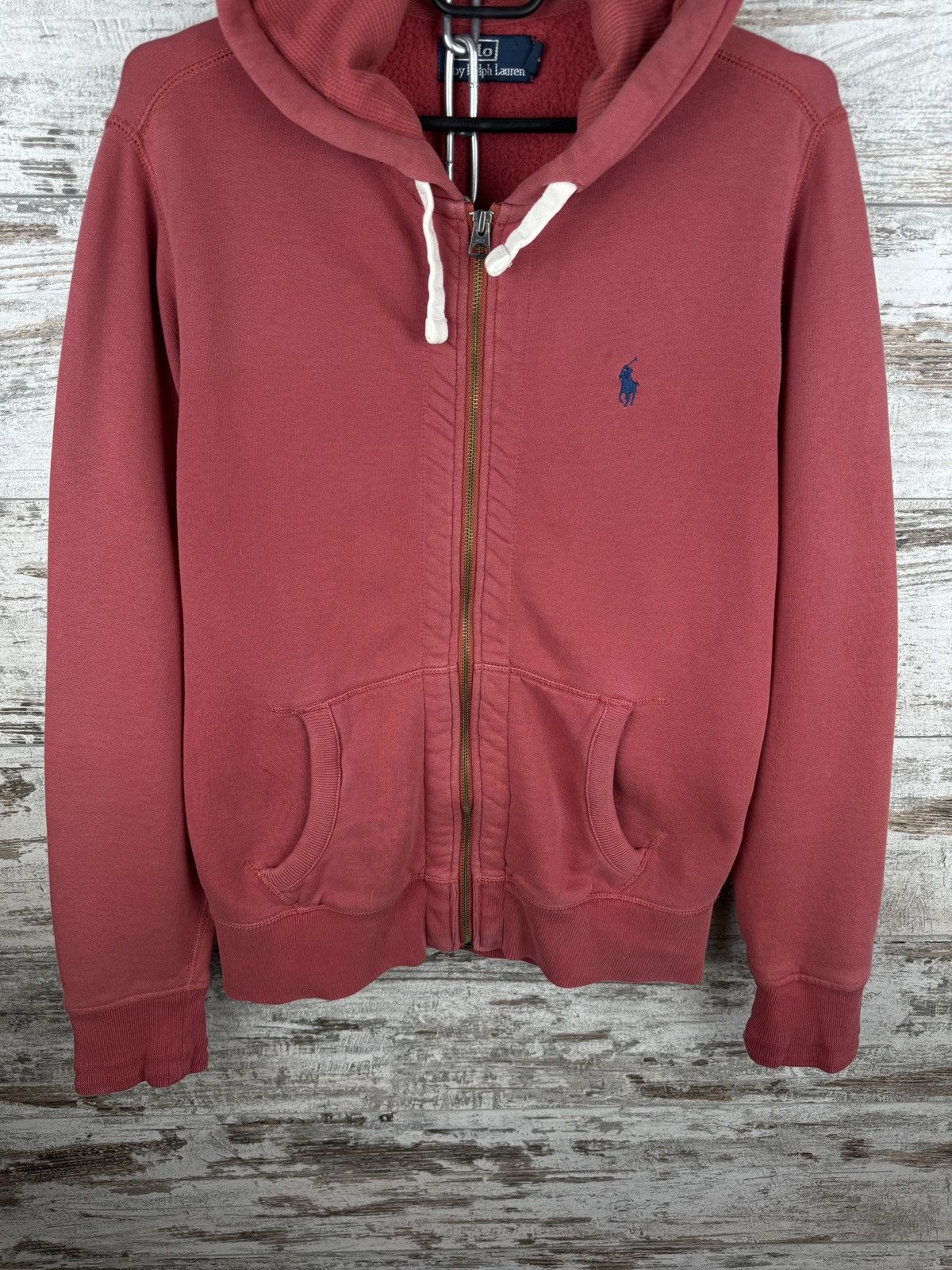 Polo Ralph Lauren Mens Vintage Polo Ralph Lauren zip hoodie pink rare rugby Size US S / EU 44-46 / 1 - 4 Thumbnail