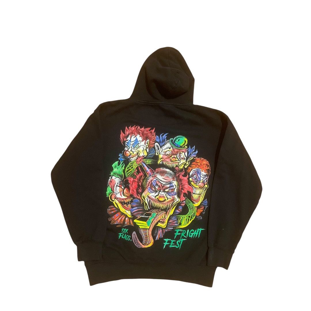 Vintage Six Flags Y2K Fright Fest Pullover Men Hoodie Sz M Size US M / EU 48-50 / 2 - 7 Thumbnail