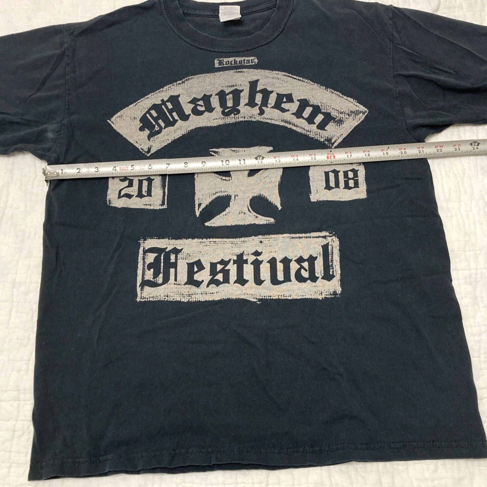 Gildan VINTAGE Men’s Rockstar Mayhem Festival First Annual 2008 Black Tour T-Shirt L Mens Size US L / EU 52-54 / 3 - 4 Thumbnail