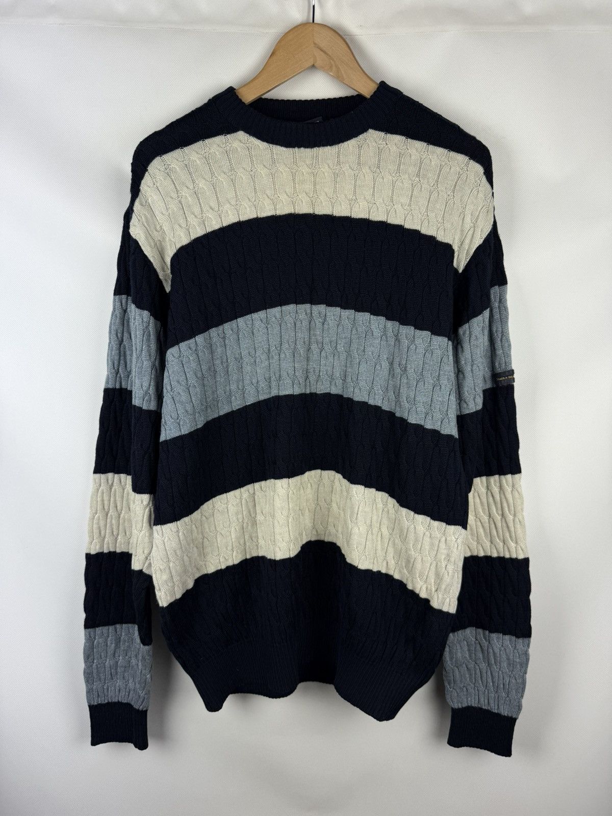 Paul & Shark Paul & Shark Wool Cable Knit Crewneck Heavy Sweater Pullover Size US L / EU 52-54 / 3 - 1 Thumbnail