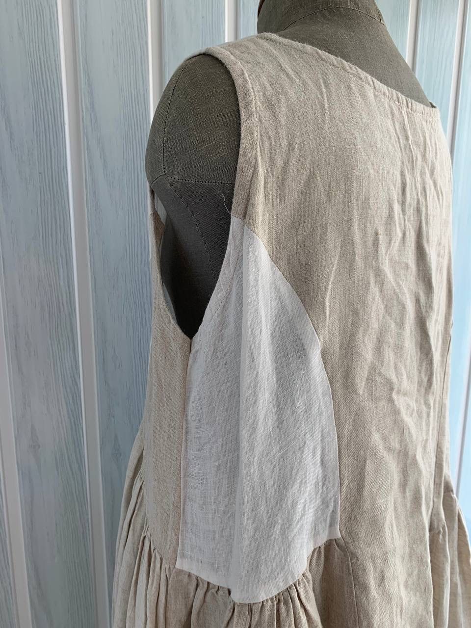 Other Cocon.commerz by Privatsachen Multicolor Linen Flare Dress Size L / US 10 / IT 46 - 10 Thumbnail