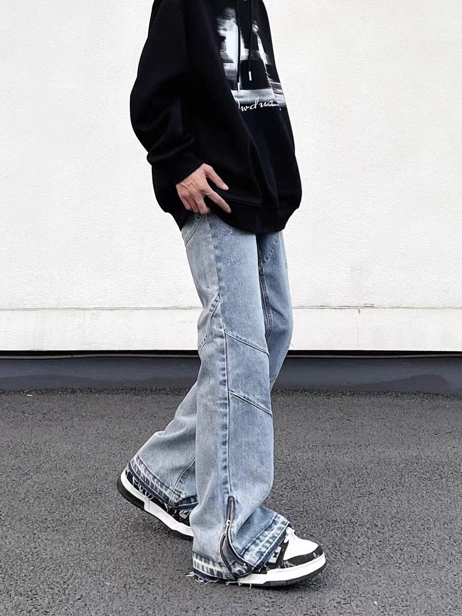 Japanese Brand × Jean Washed Blue Hip Hop Street Jeans Size US 31 - 5 Thumbnail