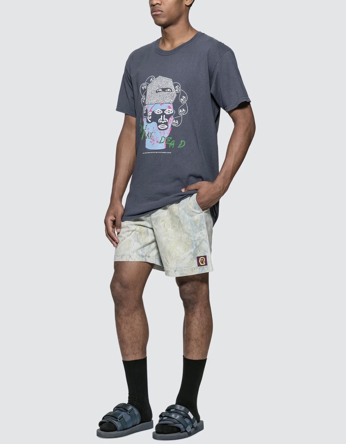 Brain Dead RARE Brain Dead Marble Dyed Beach Shorts Size M Size US 32 / EU 48 - 2 Thumbnail