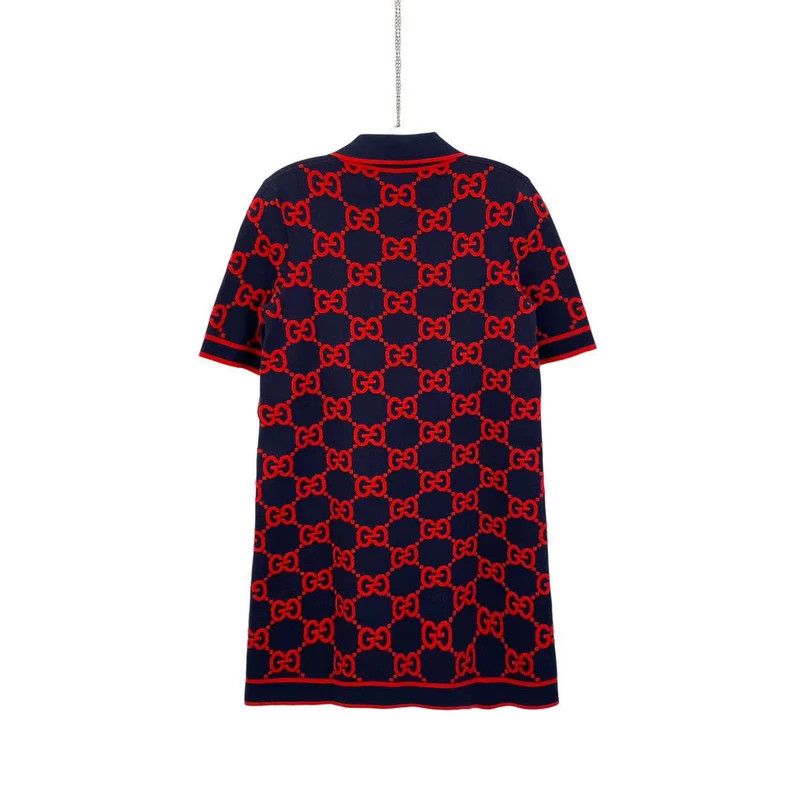 Gucci Gucci Old flower full-print color-blocked knitted dress Size S / US 4 / IT 40 - 2 Thumbnail