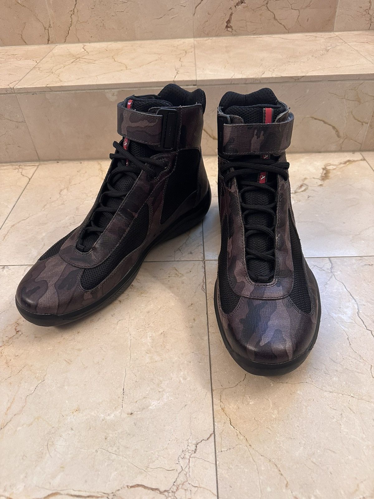 Prada Rare Prada America's Cup Saffiano Camo 10.5 UK (US11.5-12) Size US 11.5 / EU 44-45 - 8 Thumbnail