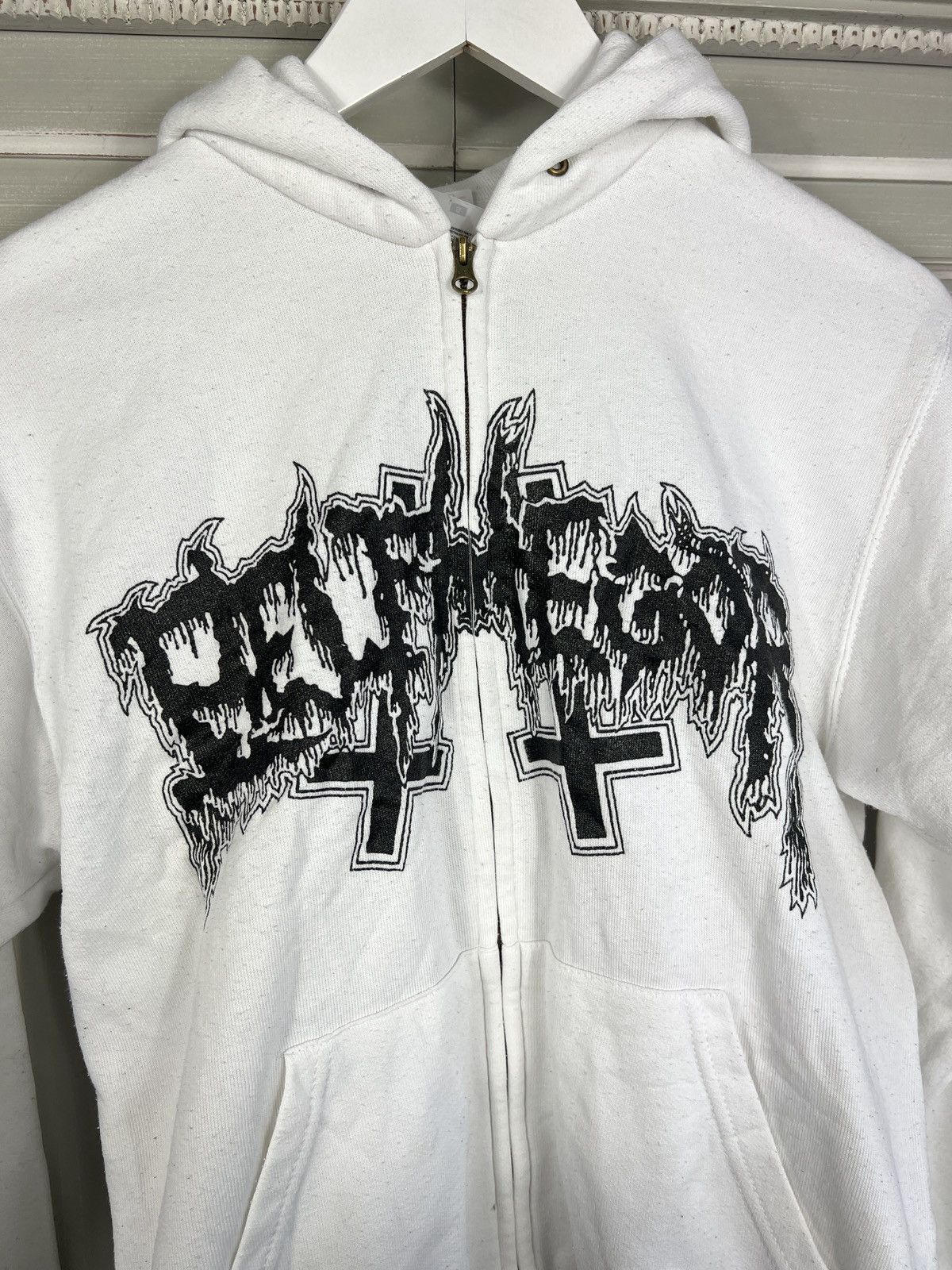 Band Tees × Fruit Of The Loom × Vintage VINTAGE BELPHEGOR GOATREICH FLESHCULT HOODIE BLACK METAL Size US S / EU 44-46 / 1 - 3 Thumbnail