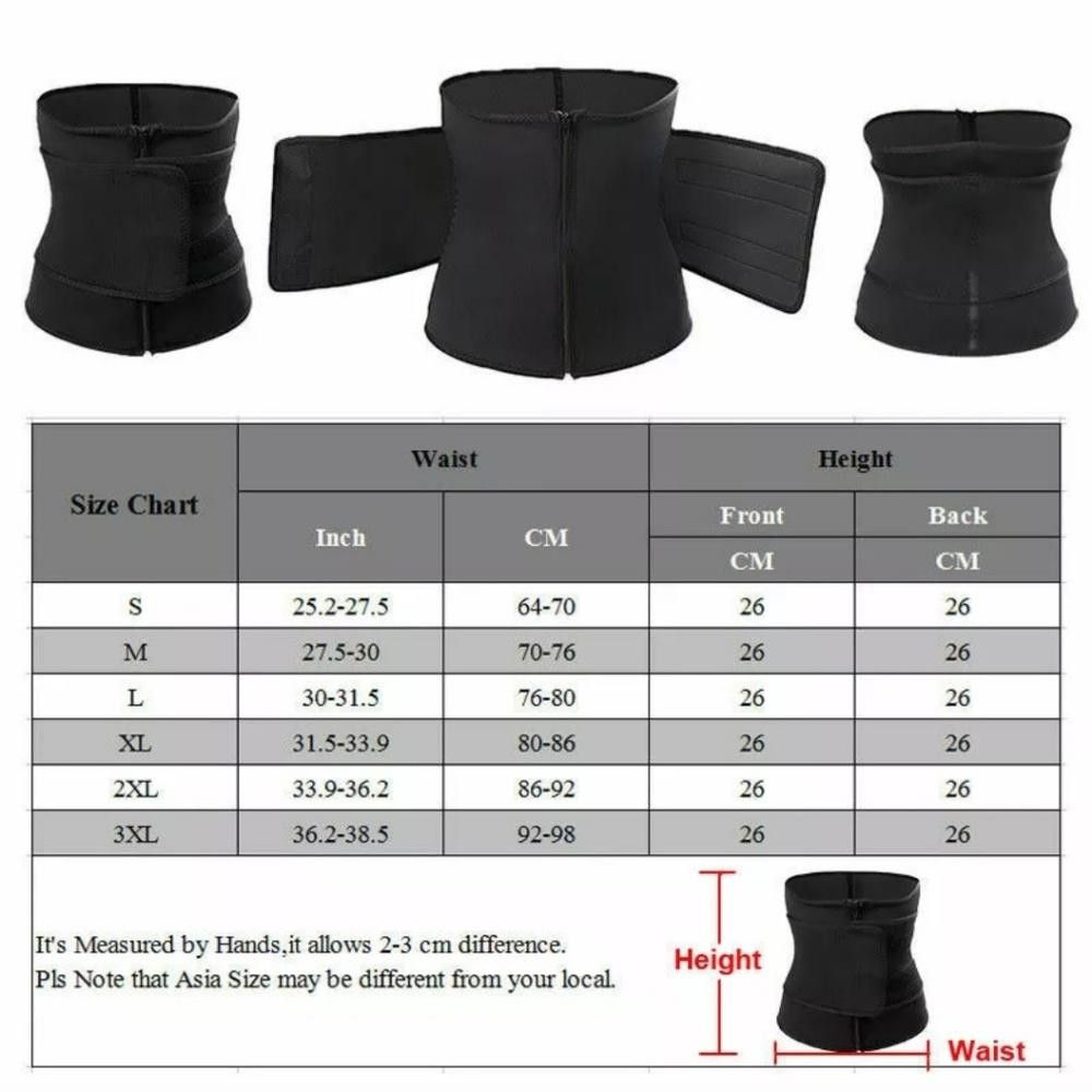 Designer Black Sweat Sauna Neoprene Slimming Waist Trainer Size ONE SIZE - 5 Thumbnail