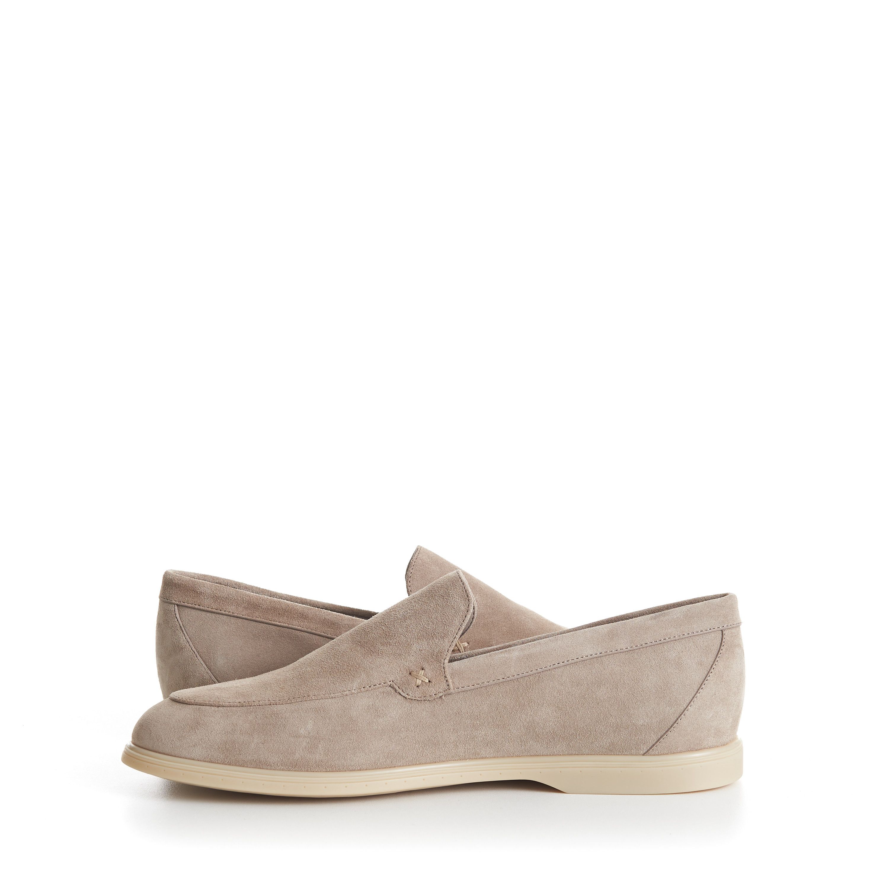 Stefano Ricci Beige Suede Slip-On Loafers - Eagle Head Hardware Size US 8 / EU 41 - 9 Thumbnail