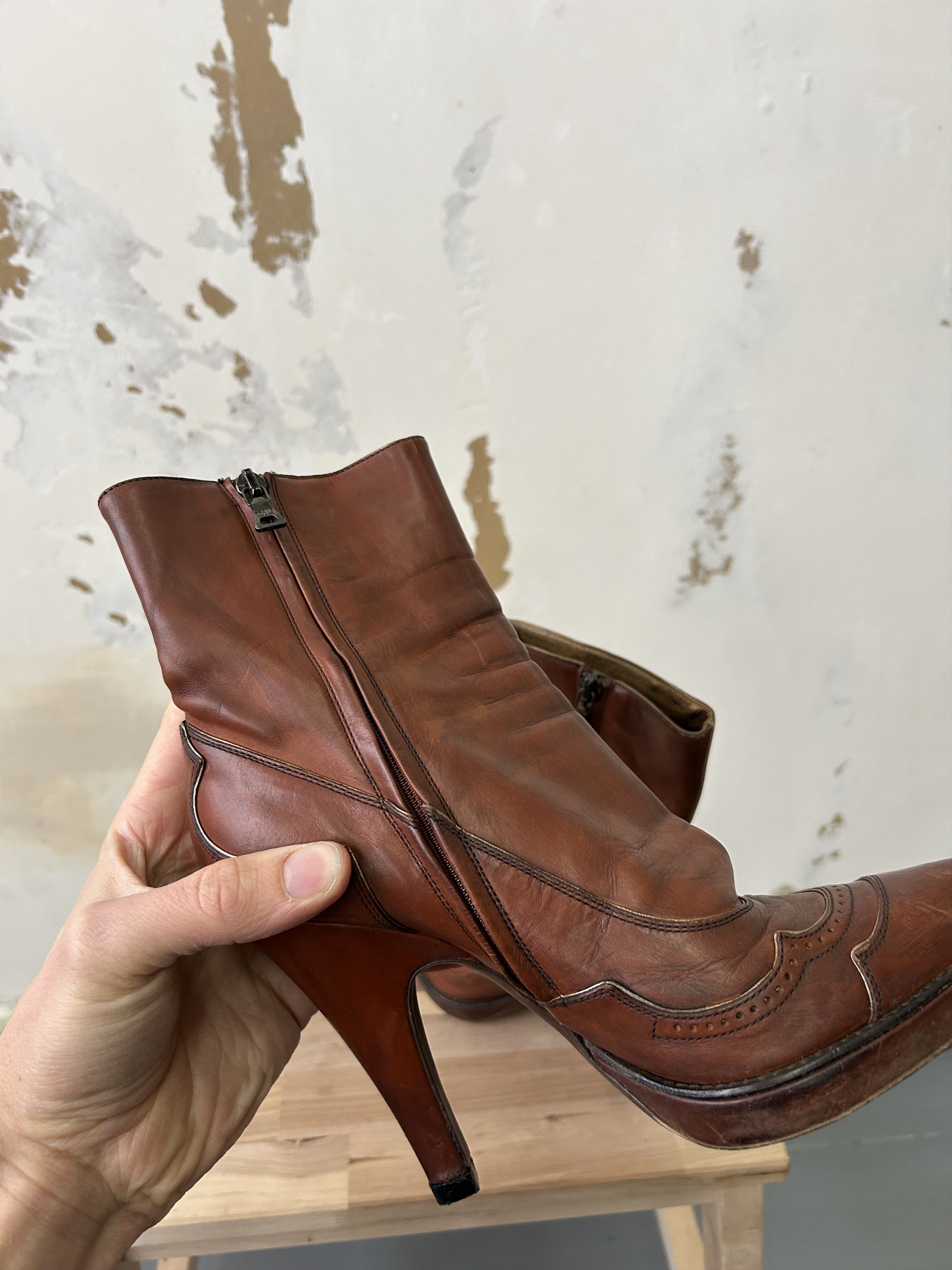 Prada Brown Prada Boots with Belt Details vintage Size US 6 / IT 36 - 7 Thumbnail
