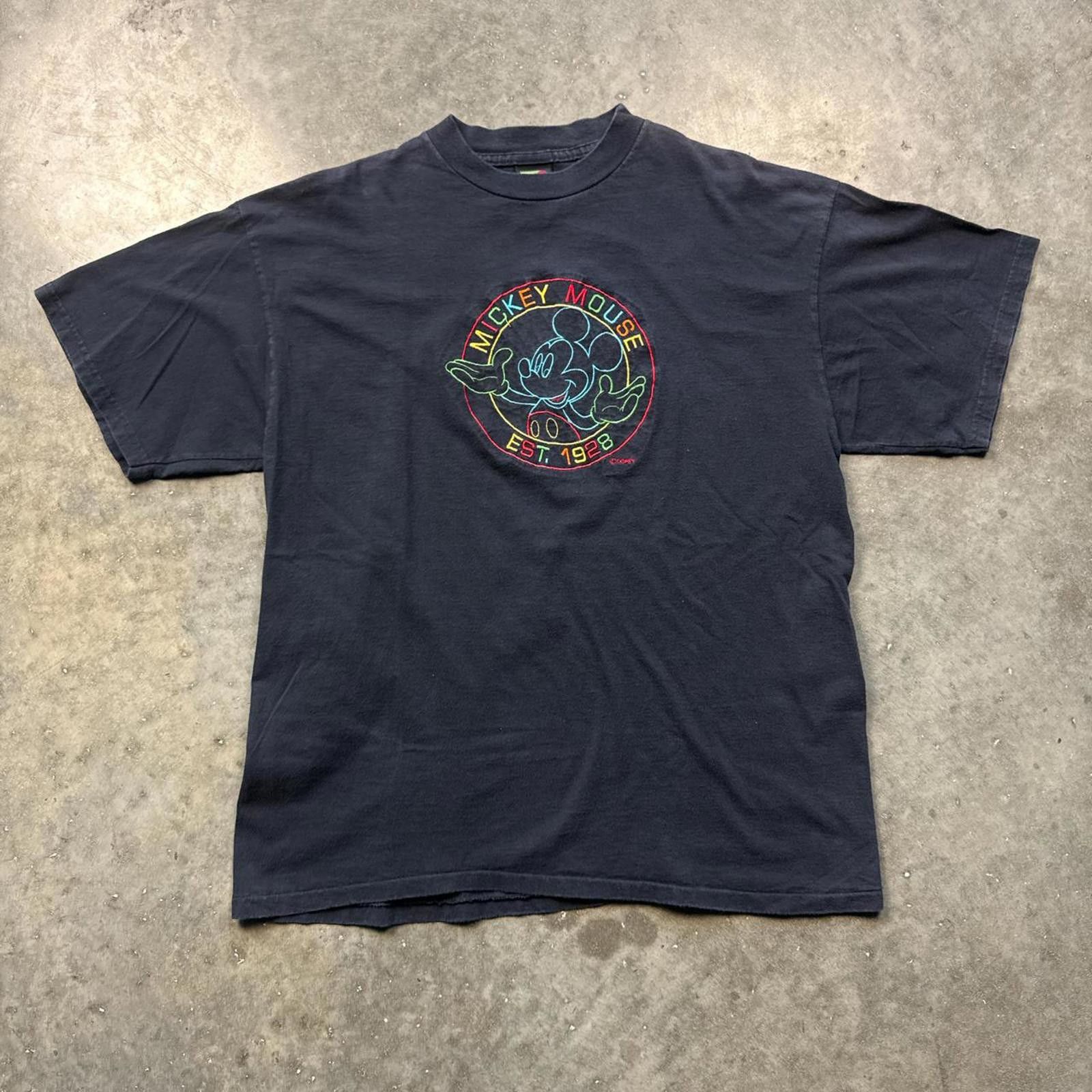Disney Mickey Mouse Embroidered Graphic 90’s Single Stitch T-Shirt Size US L / EU 52-54 / 3 - 1 Thumbnail