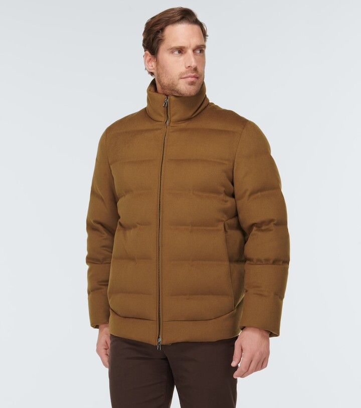 Loro Piana o1w1db10724 Filmore Cashmere Padded Jacket in Brown Size US XL / EU 56 / 4 - 2 Thumbnail