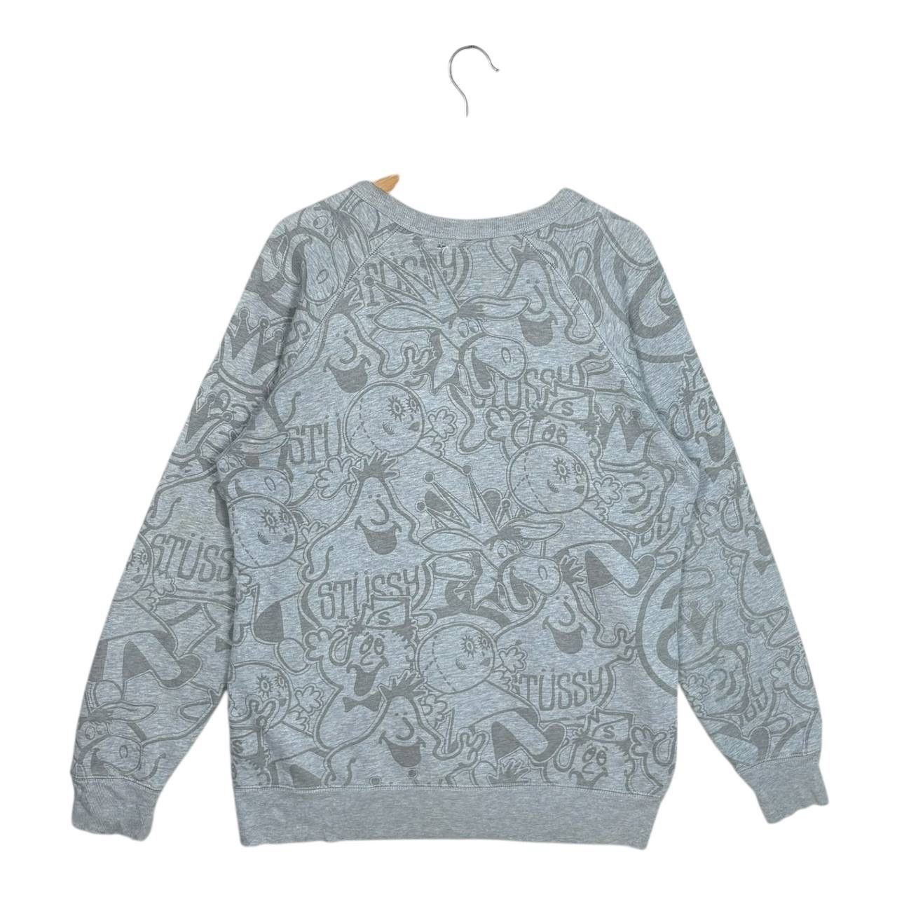 Stussy Vintage Stussy AOP Cartoon Character Sweatshirt Gray L Rare Size US L / EU 52-54 / 3 - 2 Thumbnail