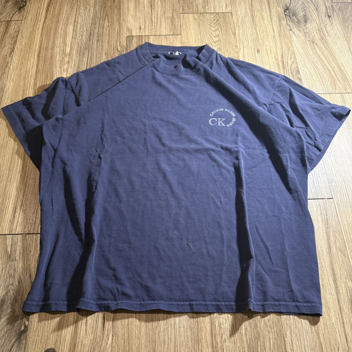 Other Y2K/2000s Grunge Navy Blue Calvin Klein Skater Tee! Size US M / EU 48-50 / 2 - 5 Thumbnail