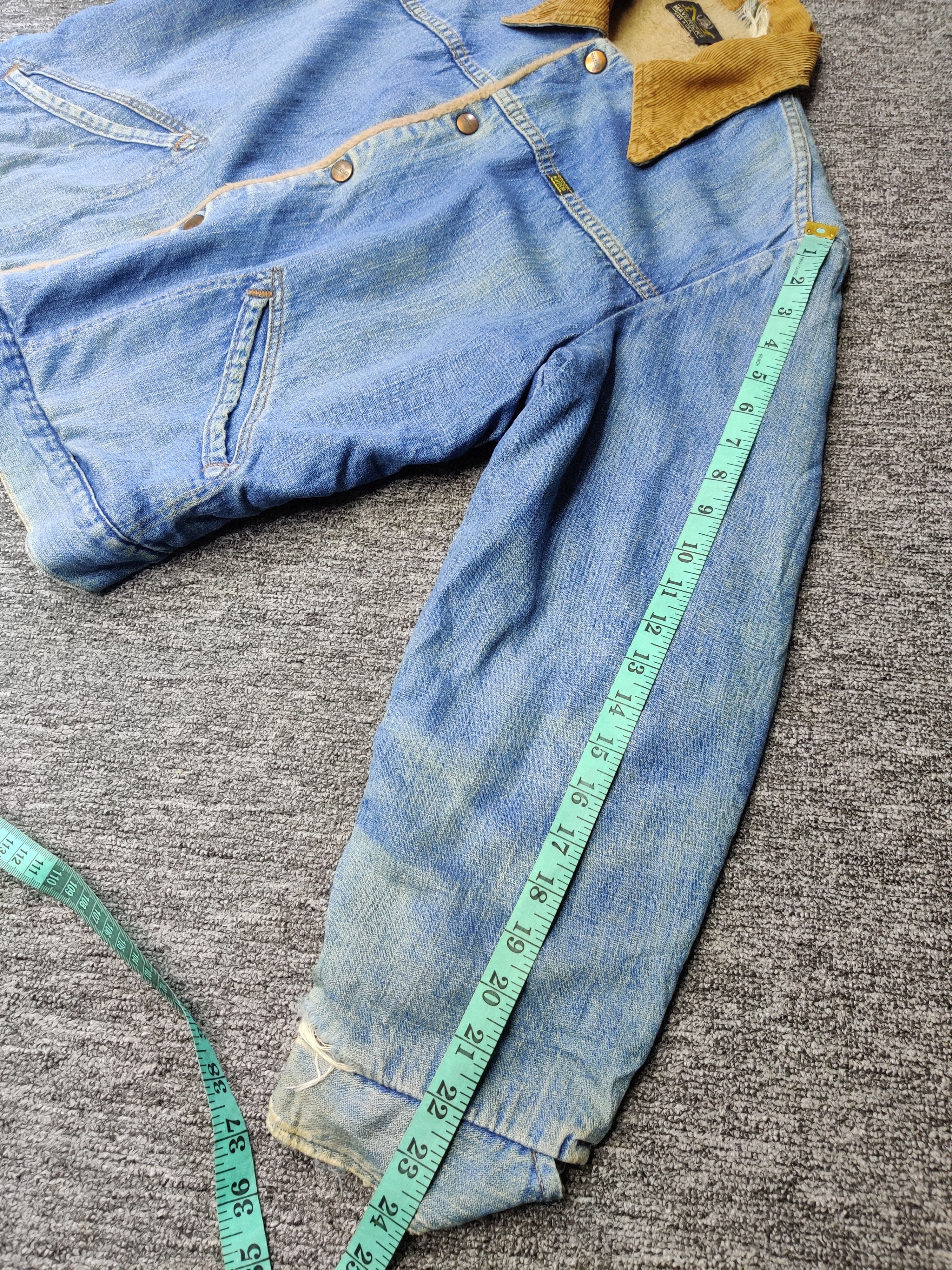 Vintage Maverick Distressed Sherpa Denim Jacket Corduroy Collar Size US M / EU 48-50 / 2 - 16 Thumbnail