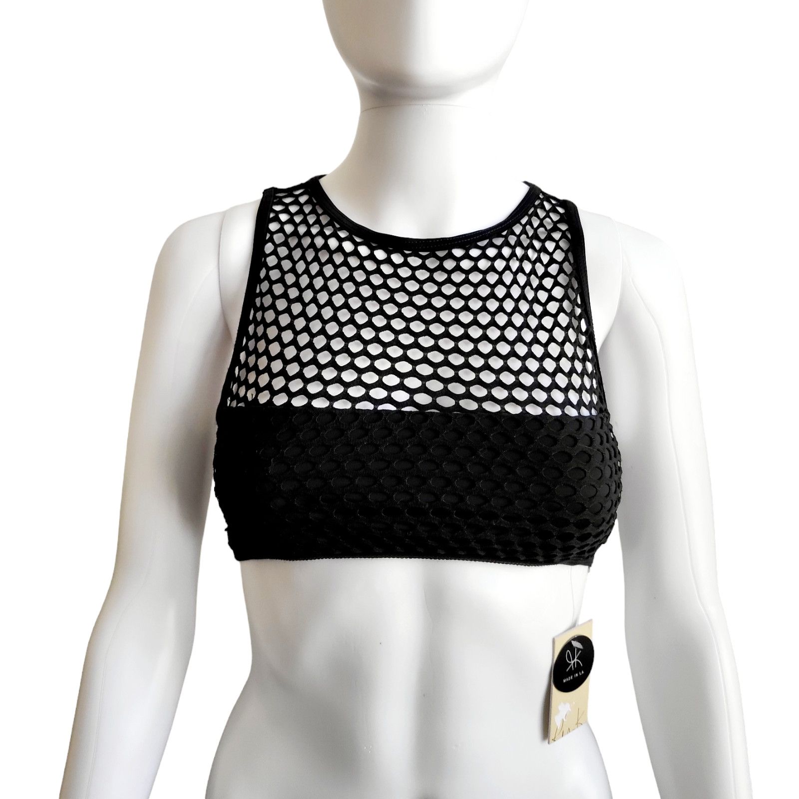 Other NWT RISK Seaside Top Y2K Fishnet Mesh Tankini Pullover MD Size M / US 6-8 / IT 42-44 - 10 Thumbnail