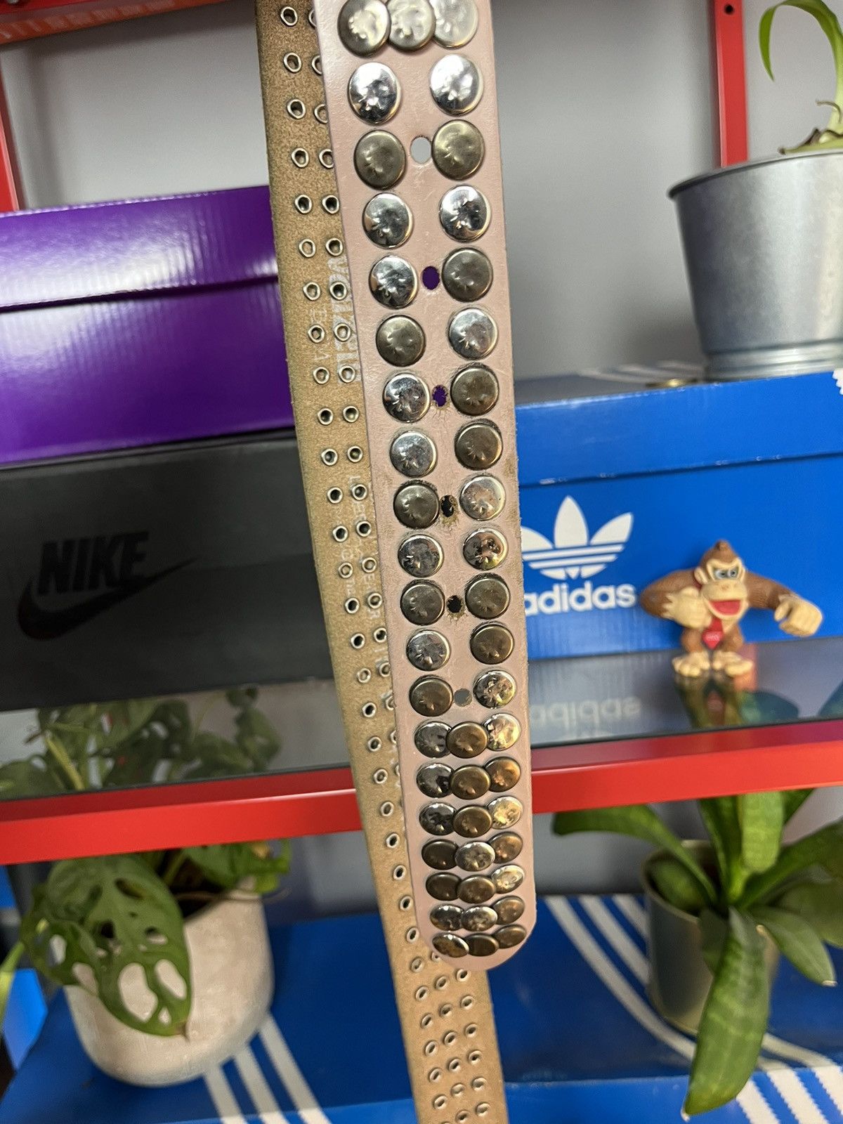 Vintage Vintage y2k Studded leather belt bb Simon style Size ONE SIZE - 5 Thumbnail
