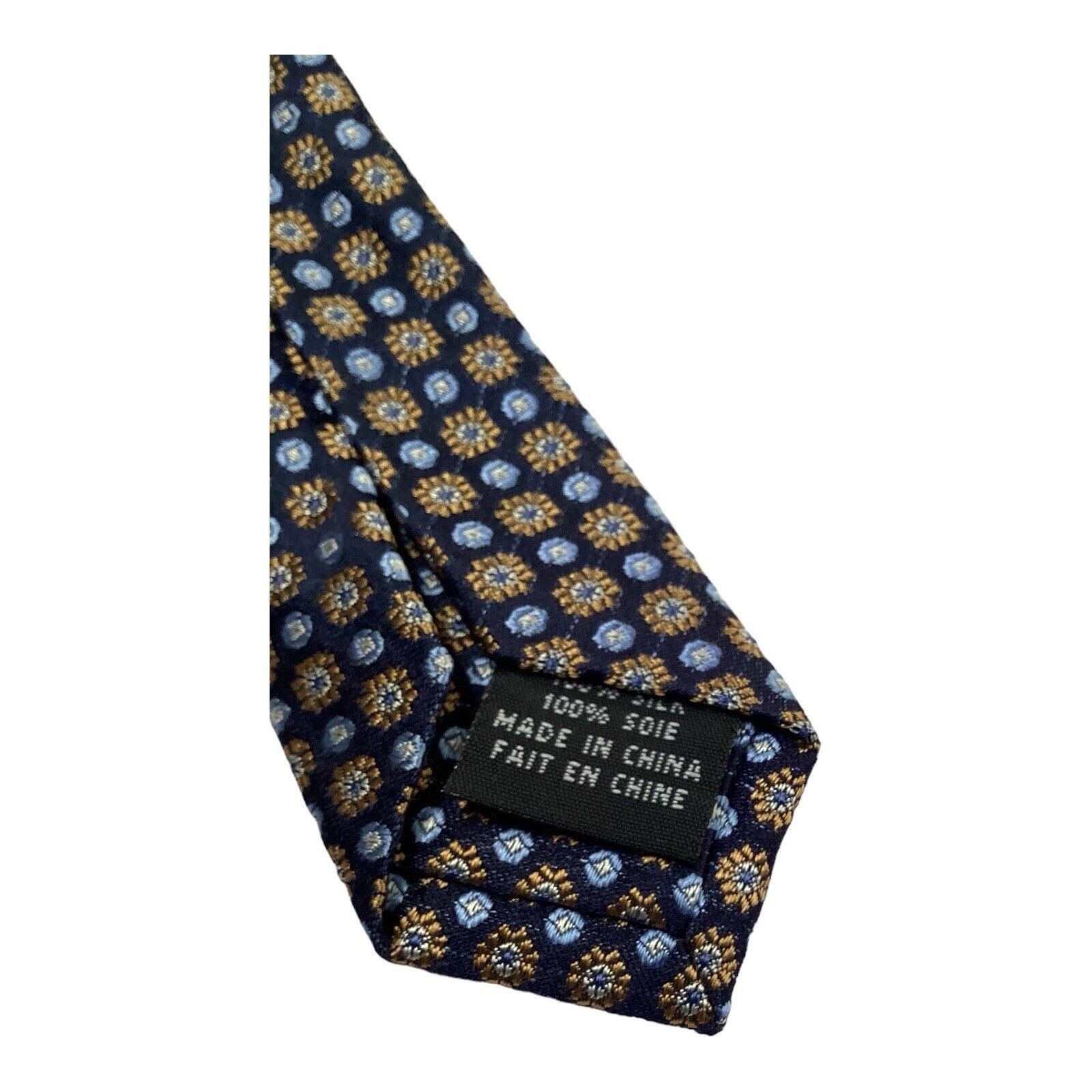 Burma Bibas BURMA BIBAS 7Fold Blue Floral Luxury Designer Silk Tie W: 3" Size ONE SIZE - 4 Thumbnail